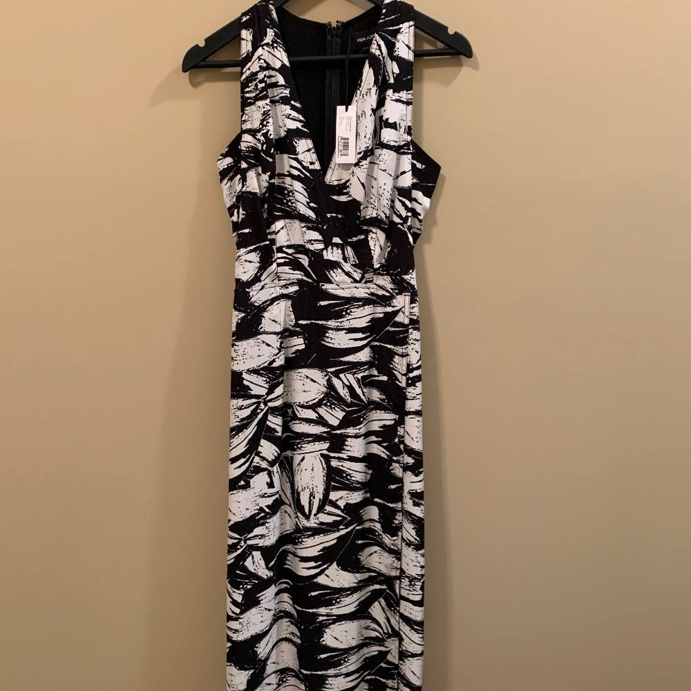 YIGAL AZROUEL SLEEVELESS SILK BLEND DRESS - SEMI-FORMAL - SIZE 4 (S)